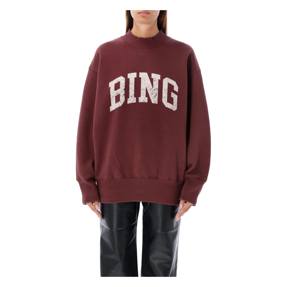 Anine Bing Bordeaux Breigoed Bradie Fleece Aw24 Brown Dames