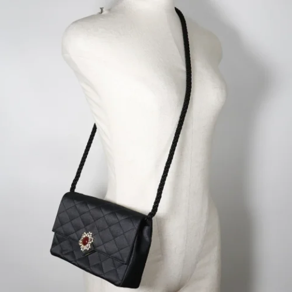 Chanel Vintage Pre-owned Satin chanel-bags Black Dames
