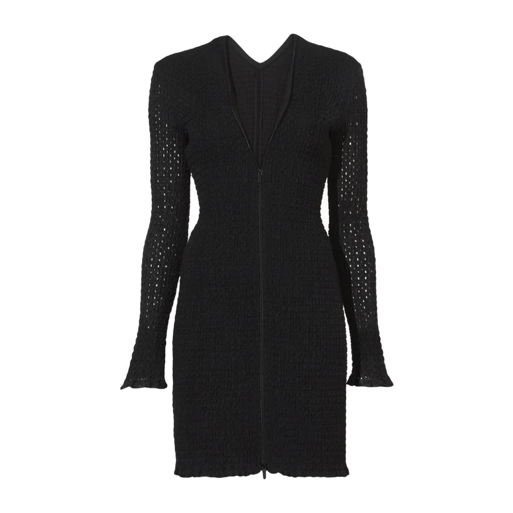 Proenza Schouler Zwarte Broderie Anglaise Midi Jurk Black Dames