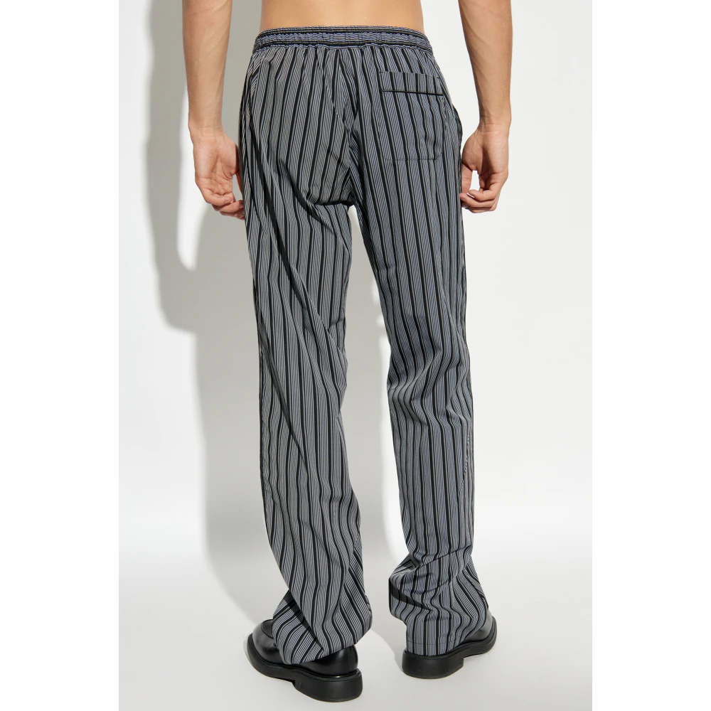 Dolce & Gabbana Gestreepte patroonbroek Gray Heren