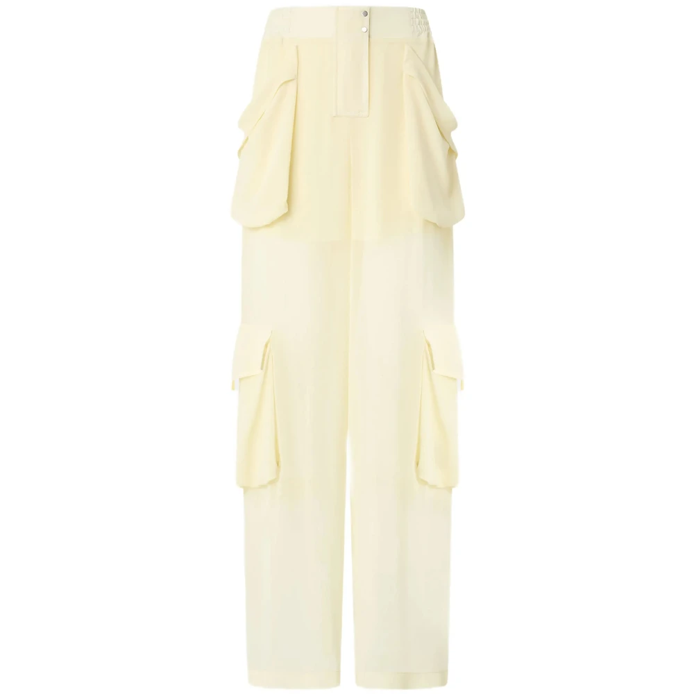 Pinko Broek met Cargo Zakken en Elastische Taille Pink Dames