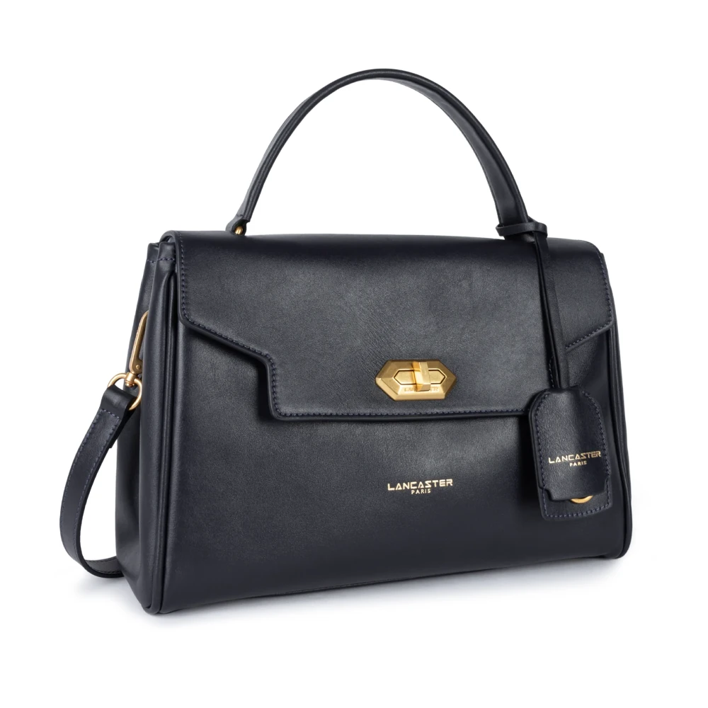 Lancaster Flap Handtas met Klem Donkerblauw Blue Dames