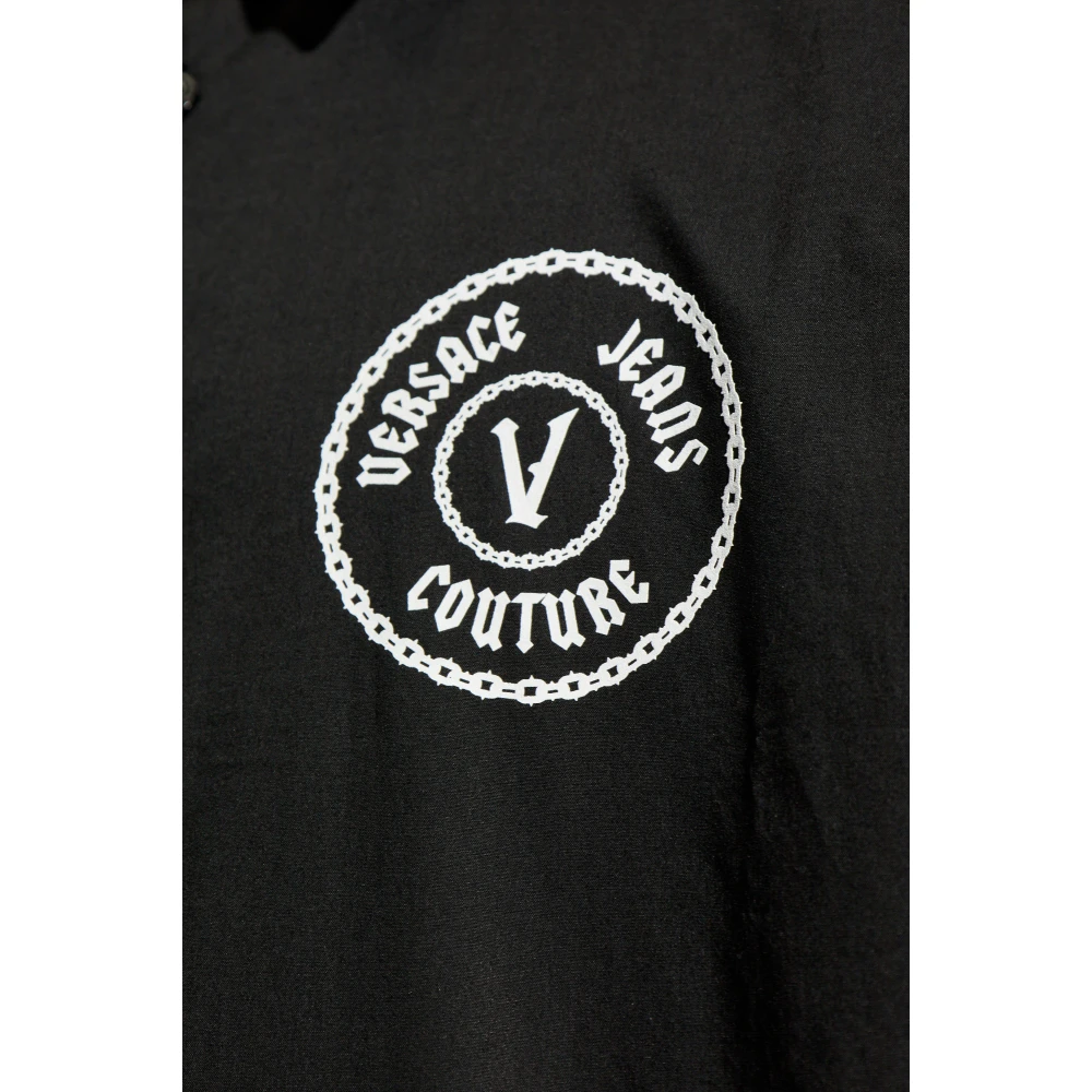 Versace Jeans Couture Kortemouwenshirt Black Heren