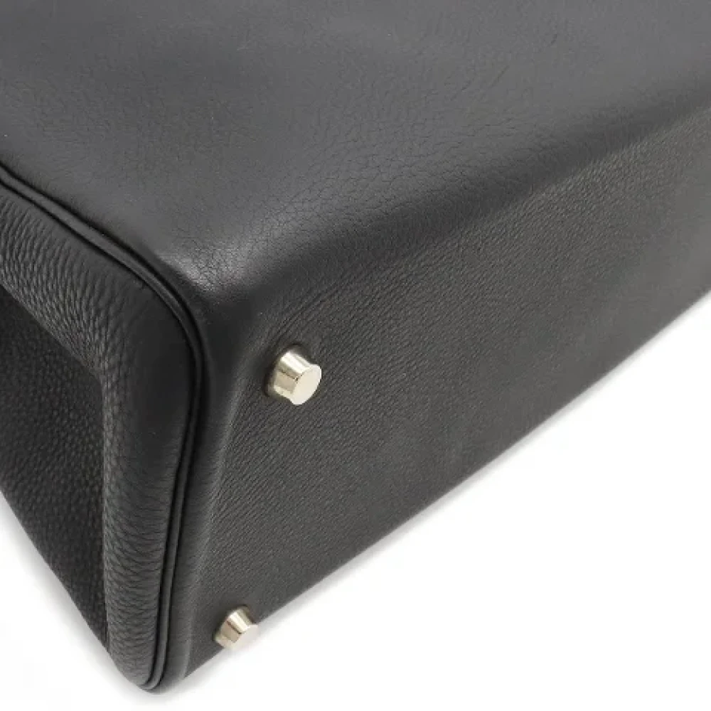 Hermès Vintage Pre-owned Leather shoulder-bags Black Dames