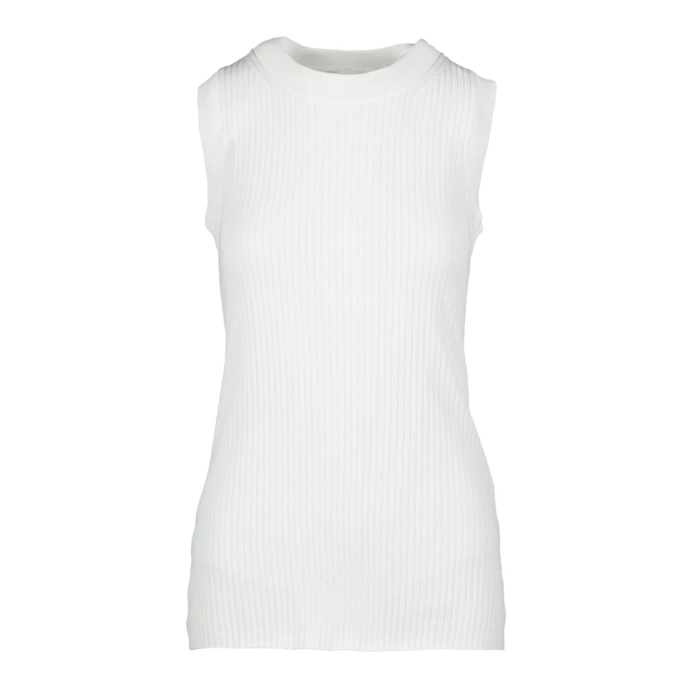 SPORTMAX Katoenen Stijlvolle Top White Dames