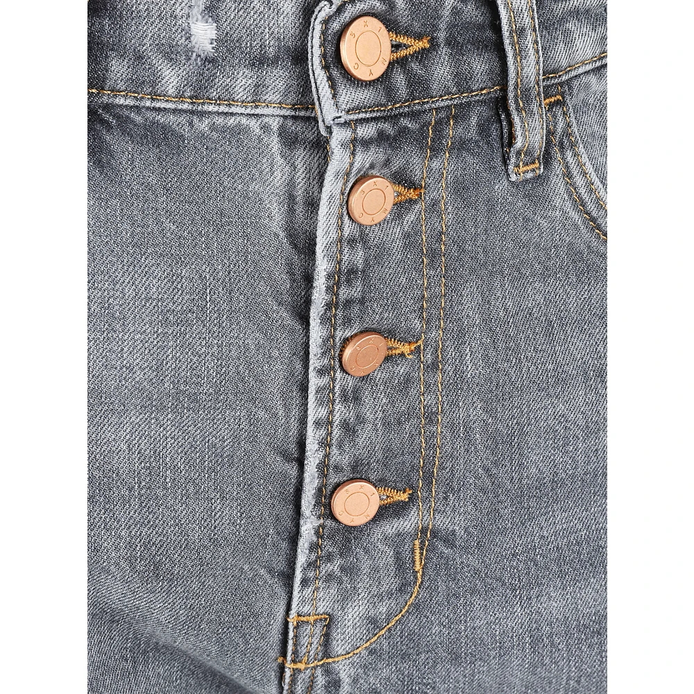 3X1 Grijze Katoenen Jeans Made in Italy Gray Dames