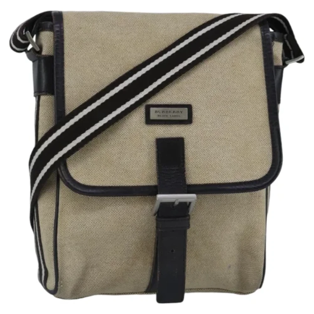 Burberry Vintage Pre-owned Canvas shoulder-bags Beige Dames