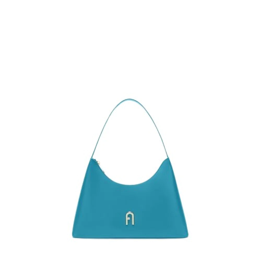 Furla Diamante Schoudertas Turkoois Blue Dames