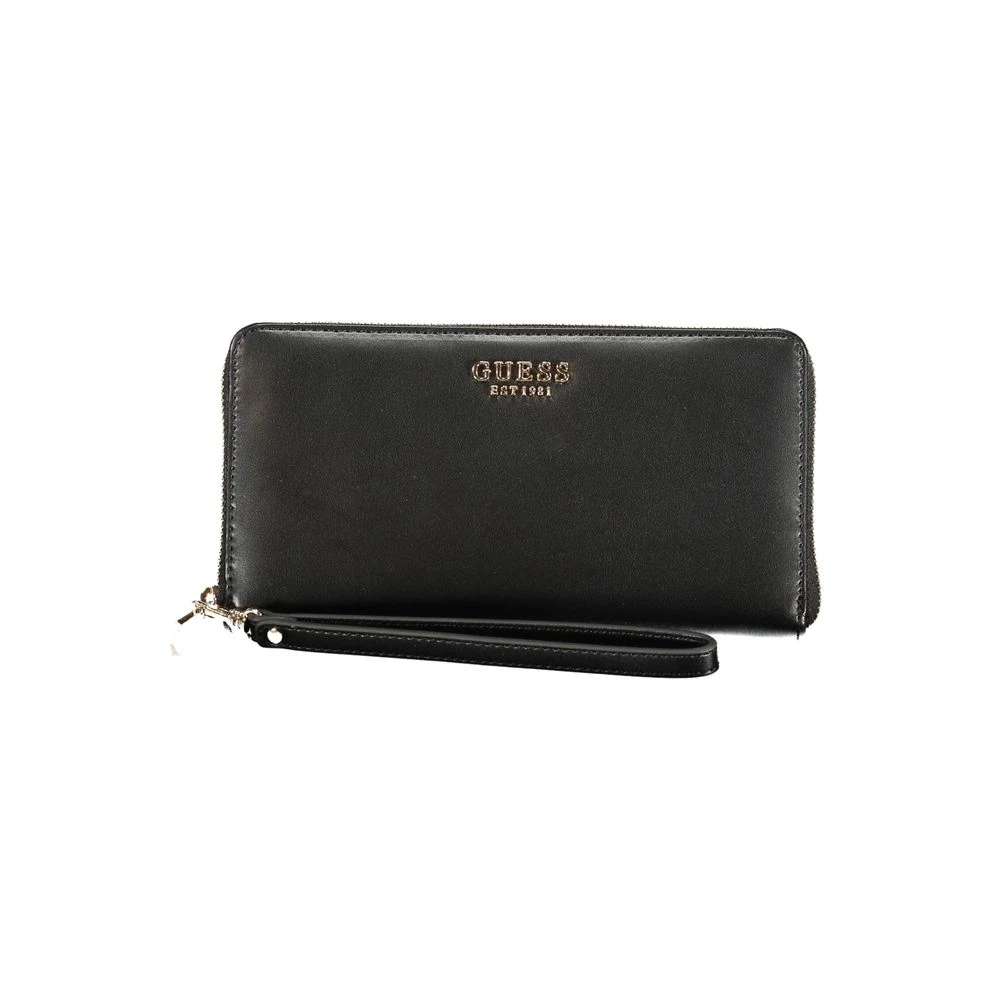 Guess Zwarte Portemonnee met Laurier Design Black Dames