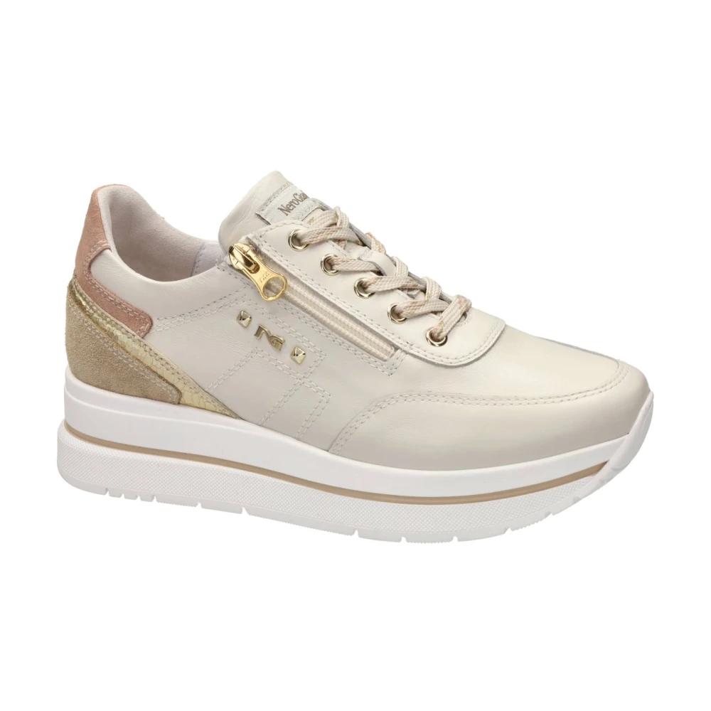 Nerogiardini Platform Runner Sneaker Dames Schoenen Beige