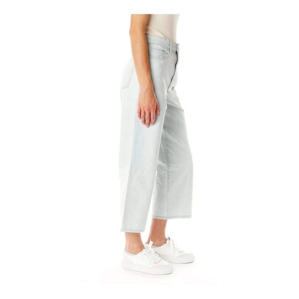 Kenzo Cropped Wide Leg Jeans Blue Dames