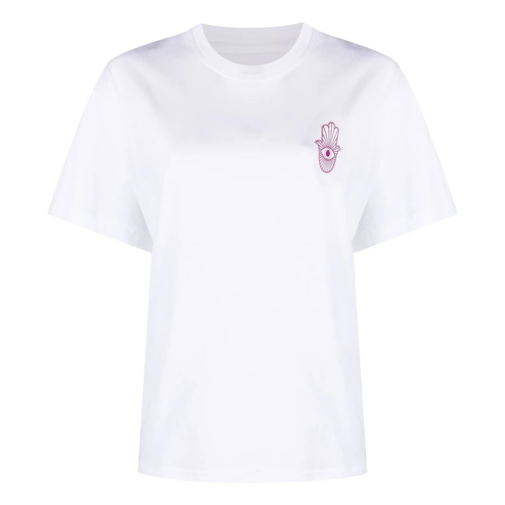 STAND STUDIO Avslappnad kortärmad vit T-shirt White, Dam