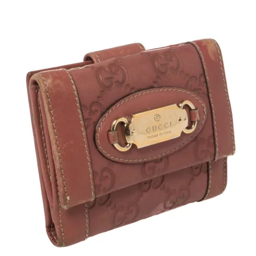 Gucci Vintage Pre-owned Leather wallets Pink Dames