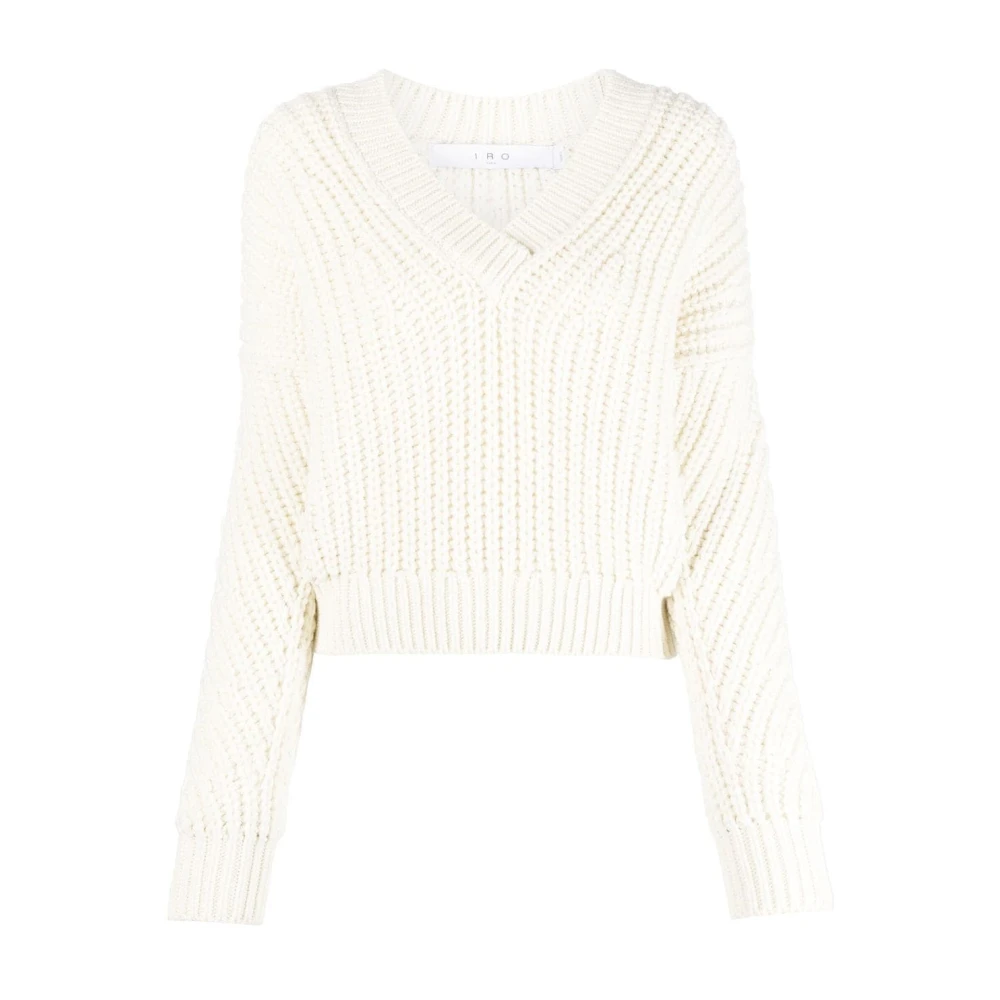 Iro Beige Shaa Pullover - Female - V-Neck Knitwear - Xs - Knitwear