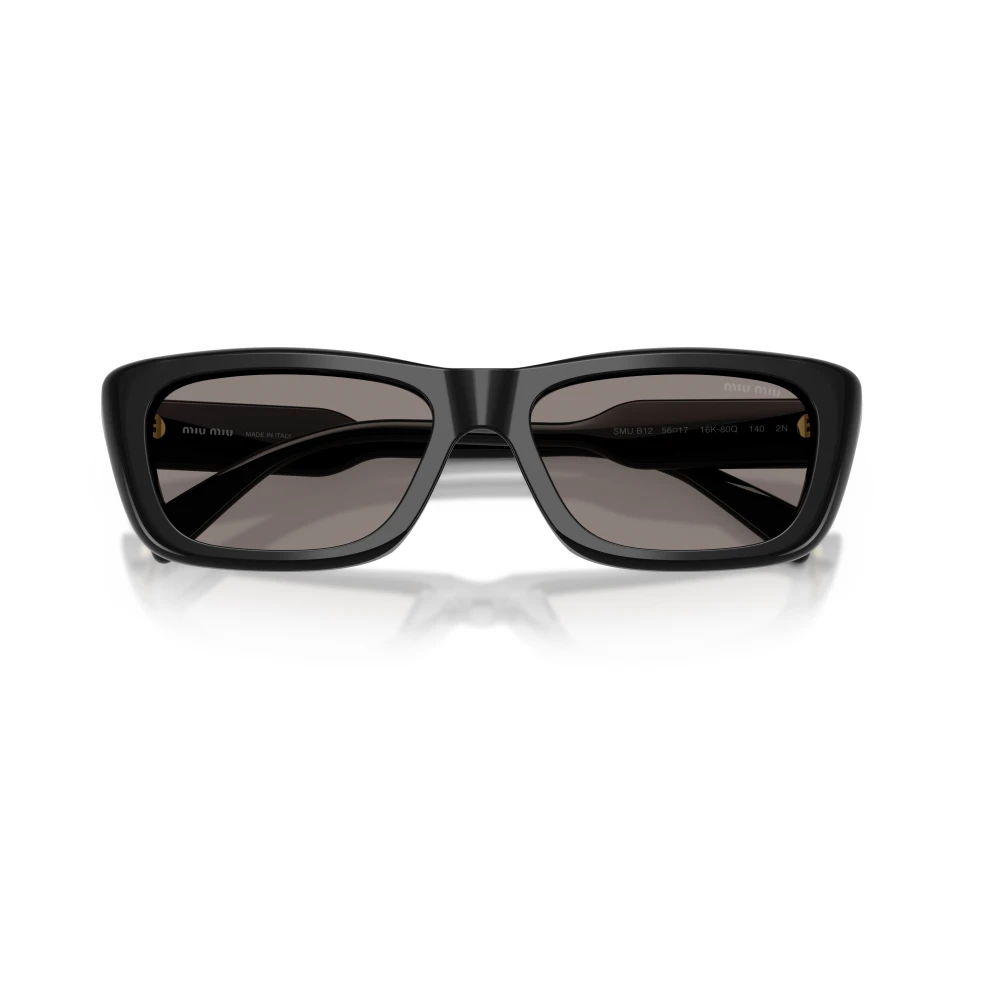Miu Miu Black/Grey Mu B12s 16K80q Woman Sunglasses Acetate Squared Normal - Image 2