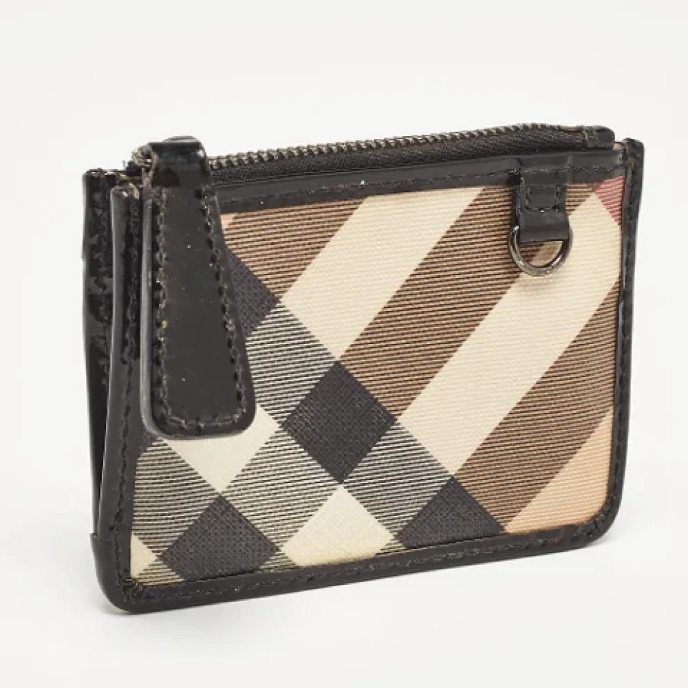 Burberry Vintage Pre-owned Coated canvas wallets Beige Dames