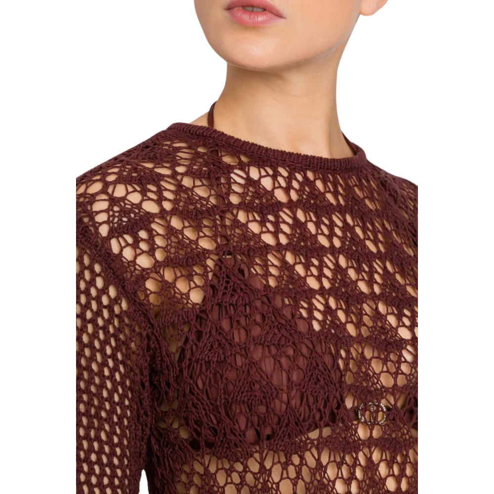 Twinset Knitted Dresses Brown Dames