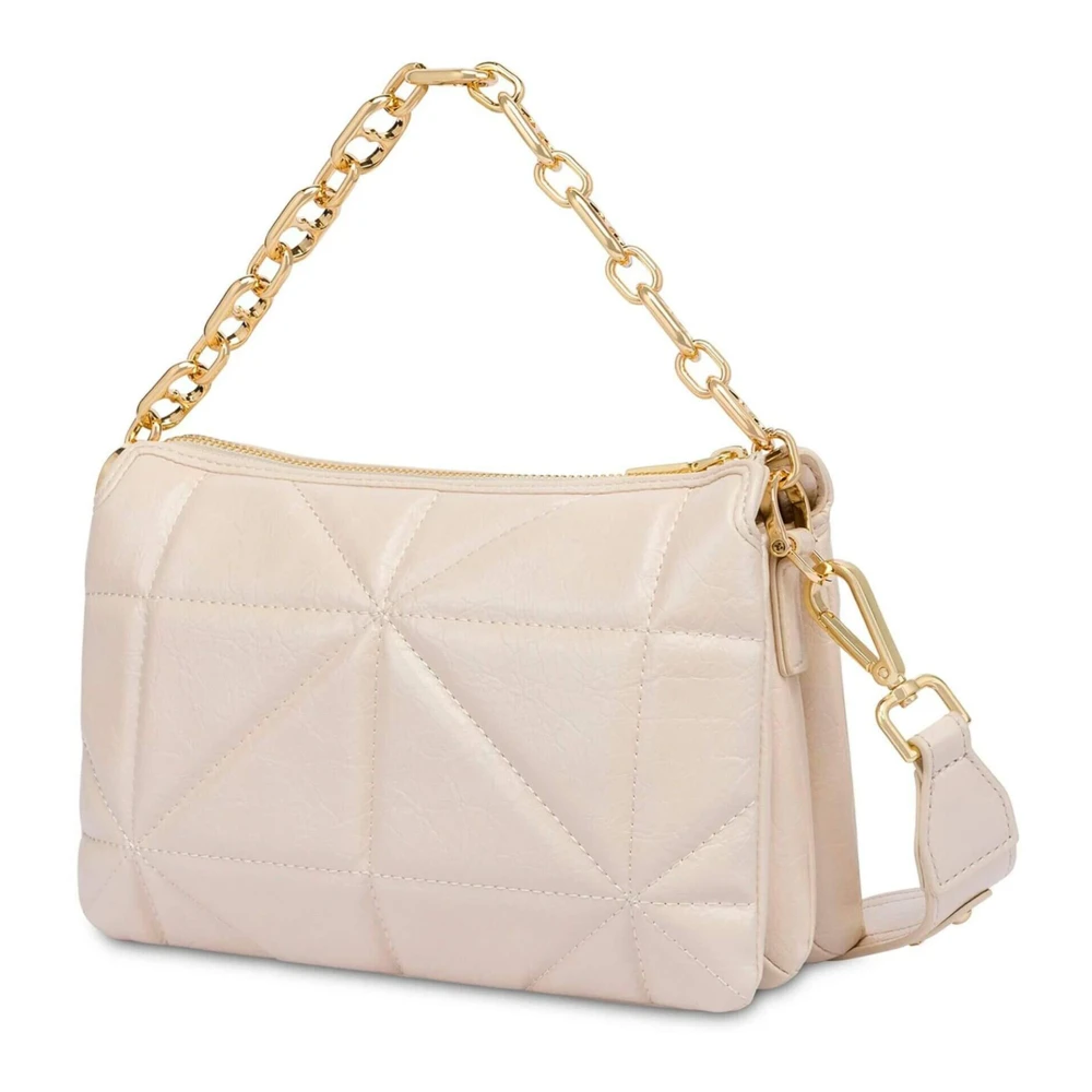 Love Moschino Geometrische Ivoor Schoudertas Beige Dames
