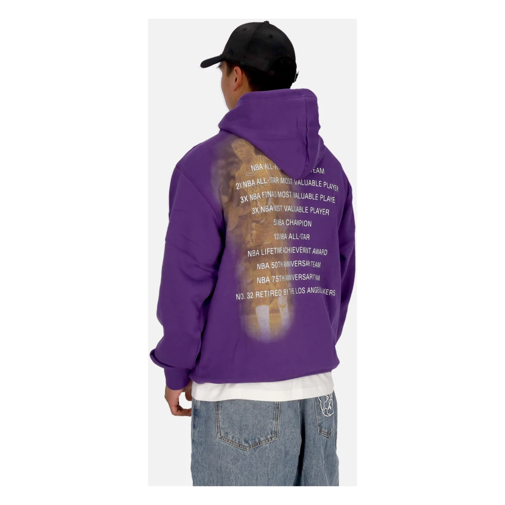 Mitchell & Ness NBA Vintage Logo Hoodie Paars Purple Heren