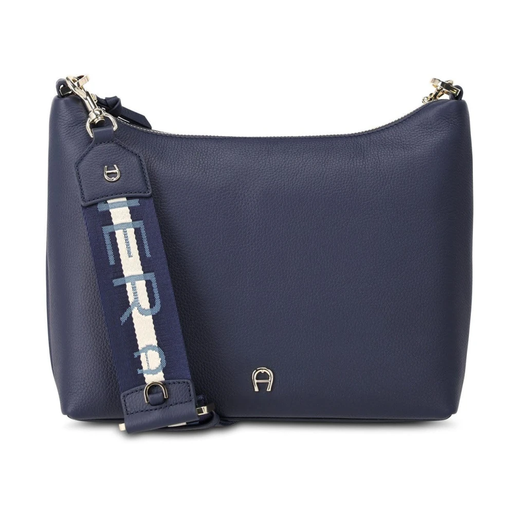 aigner Elegante leren schoudertas Blue Dames