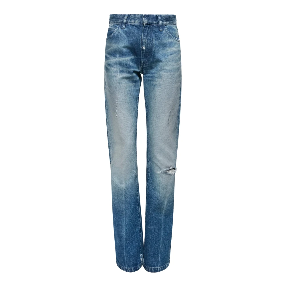 Mm6 Maison Margiela Women's Blue Pantalone 5 Tasche - Straight Fit Jeans - W26 - Jeans