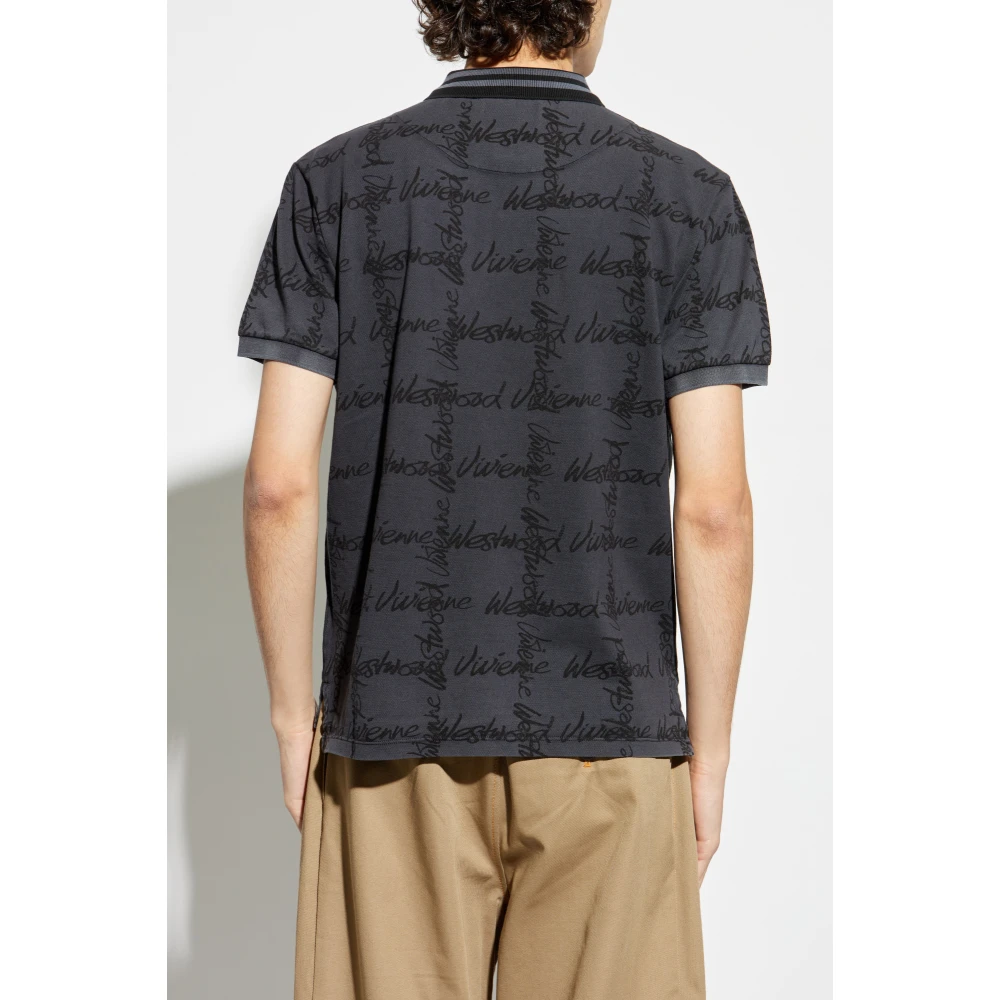 Vivienne Westwood Monogram Polo Gray Heren