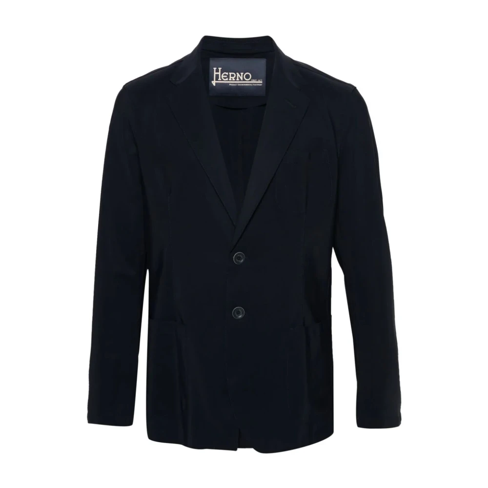 Herno Blauwe Jas Blue Heren