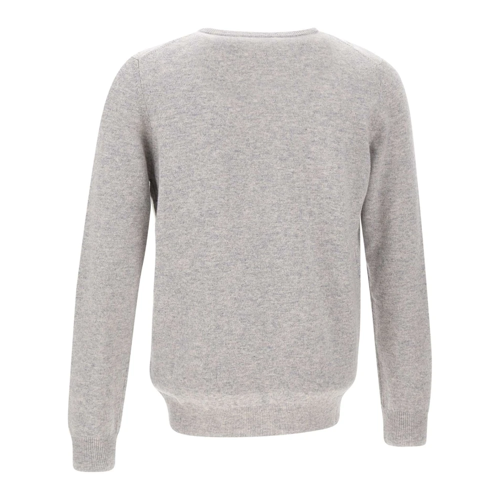 Kangra Kasjmier Trui Grijs Ronde Hals Gray Heren