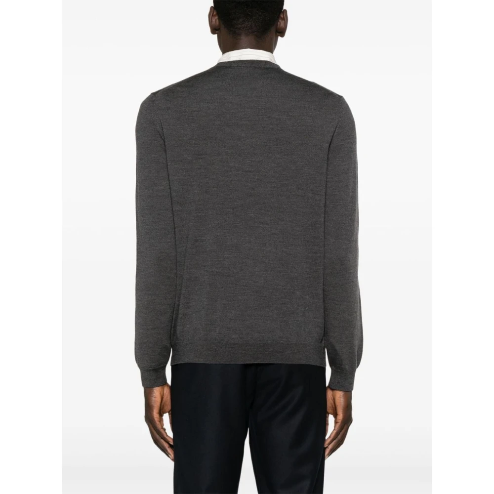 Zanone Stijlvolle Girocollo Sweaters Gray Heren