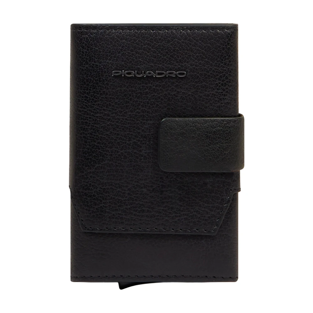 Piquadro Herren Schwarz Pop-Up Kartenhalter