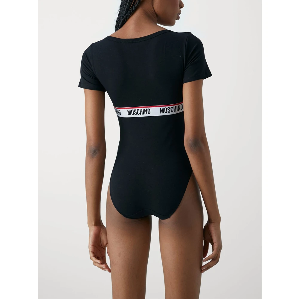 Love Moschino Zwarte Katoenen Top voor Vrouwen Black Dames