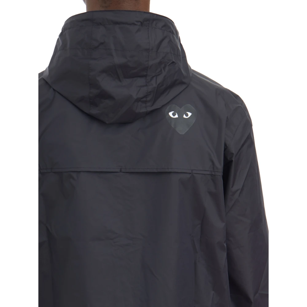 Comme des Garçons Play Capuchonjas Waterdicht Lichtgewicht Black Heren