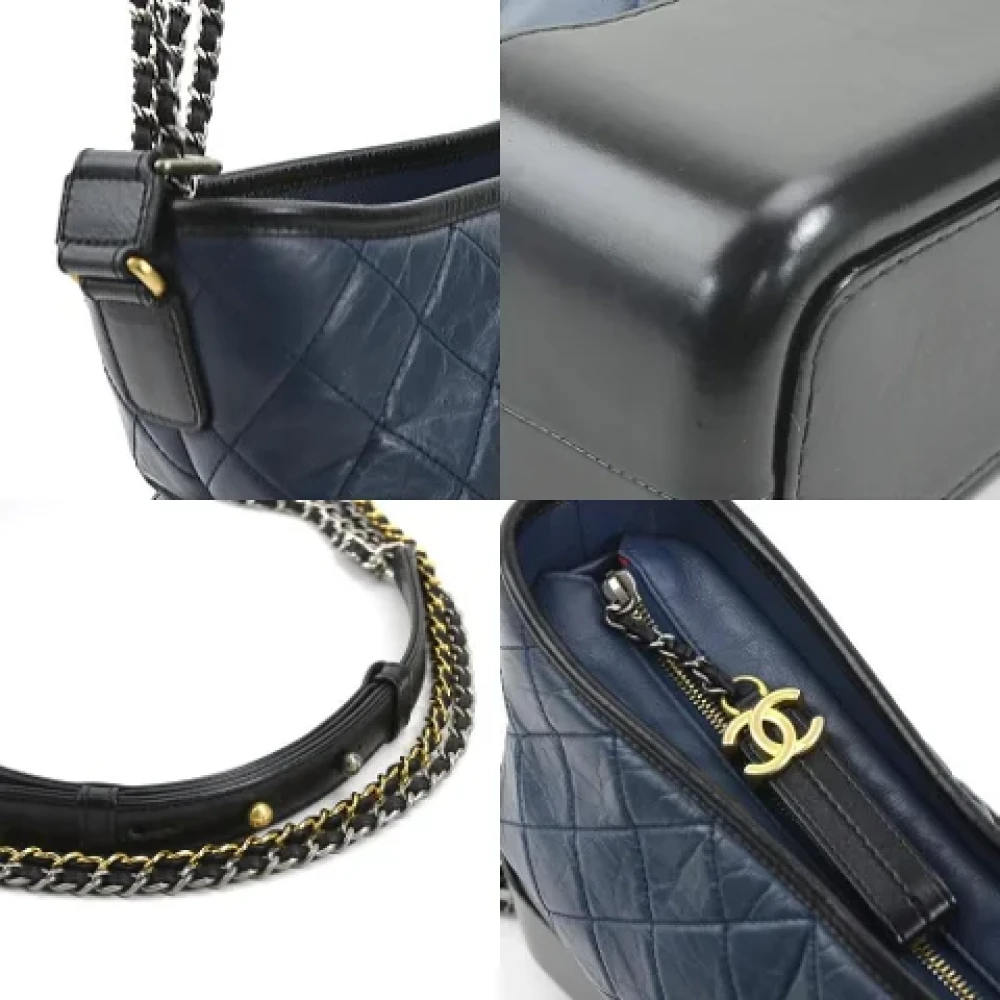 Chanel Vintage Pre-owned Leather chanel-bags Blue Dames
