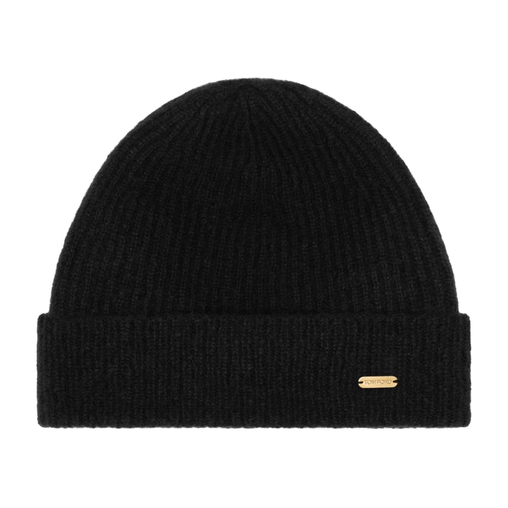 Tom Ford Women's Black Ribbed Beanie