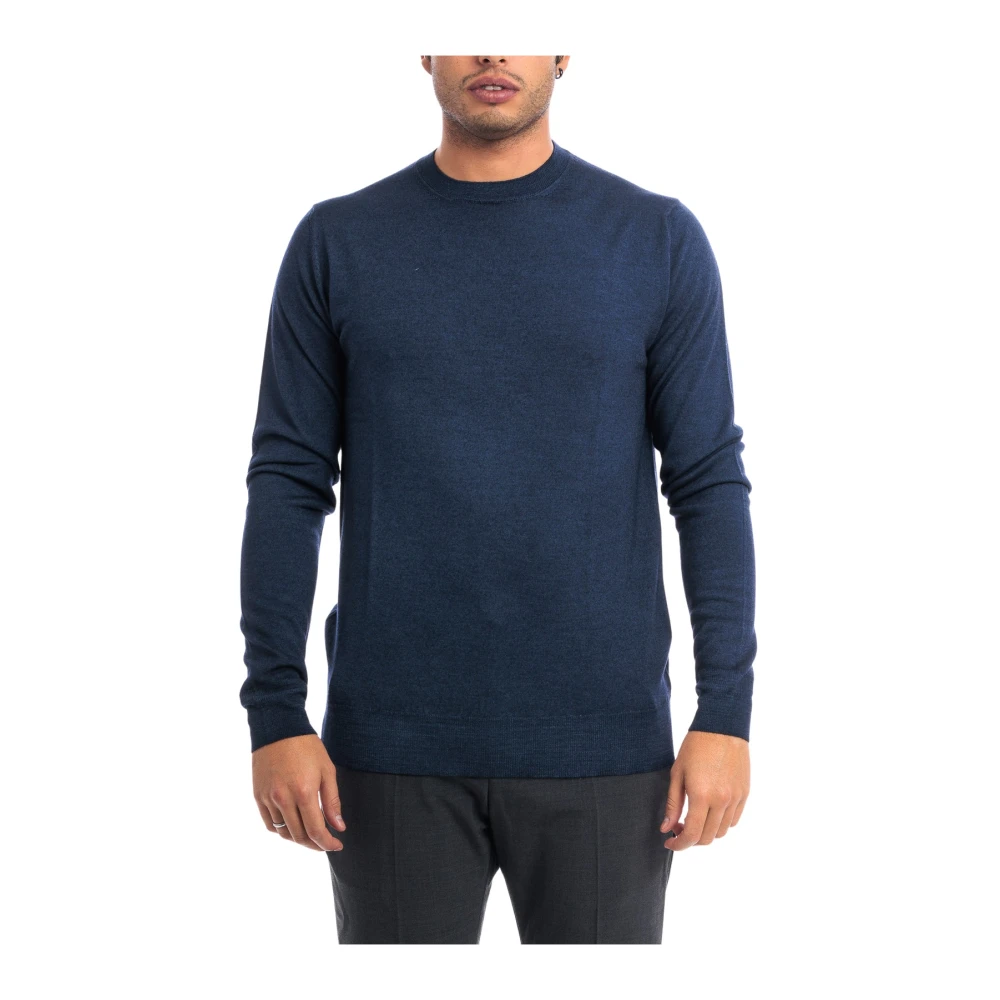 Aspesi Crew Neck Sweater Blue Heren