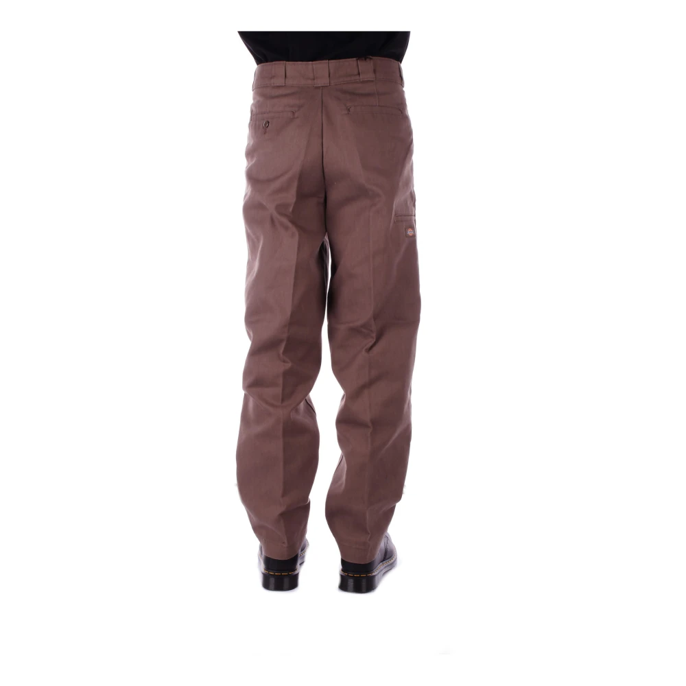 Dickies Bruine Broek met Ritssluiting Brown Heren