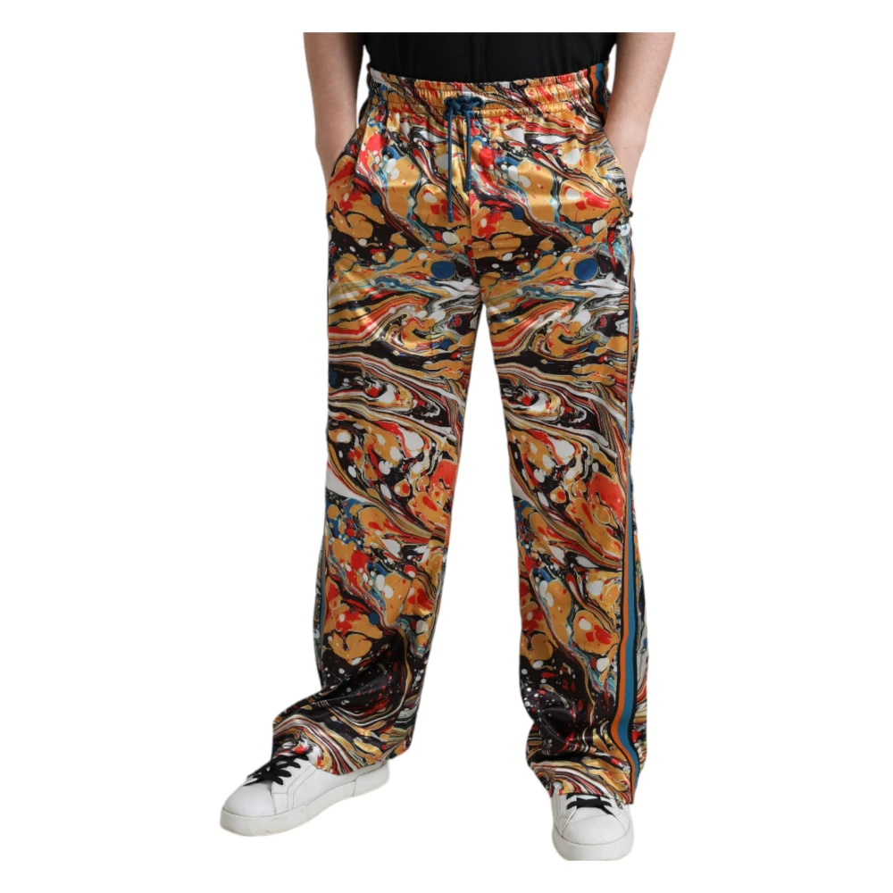 Dolce & Gabbana Wide Trousers Multicolor Heren
