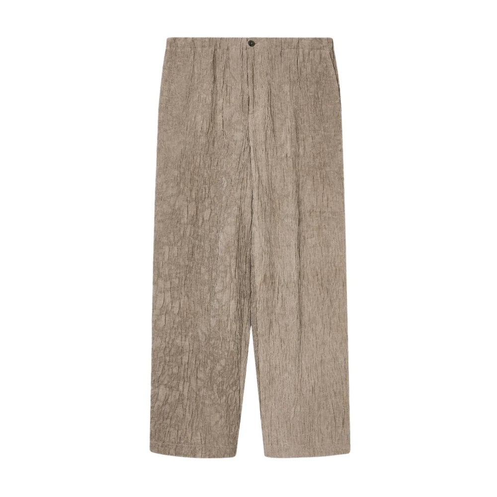 Emporio Armani Men's Beige Straight Trousers, S, Straight Trousers