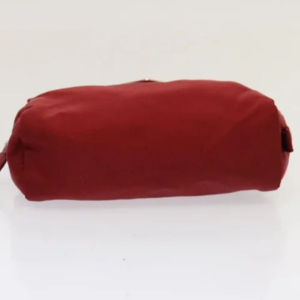 Prada Vintage Pre-owned Nylon pouches Red Dames
