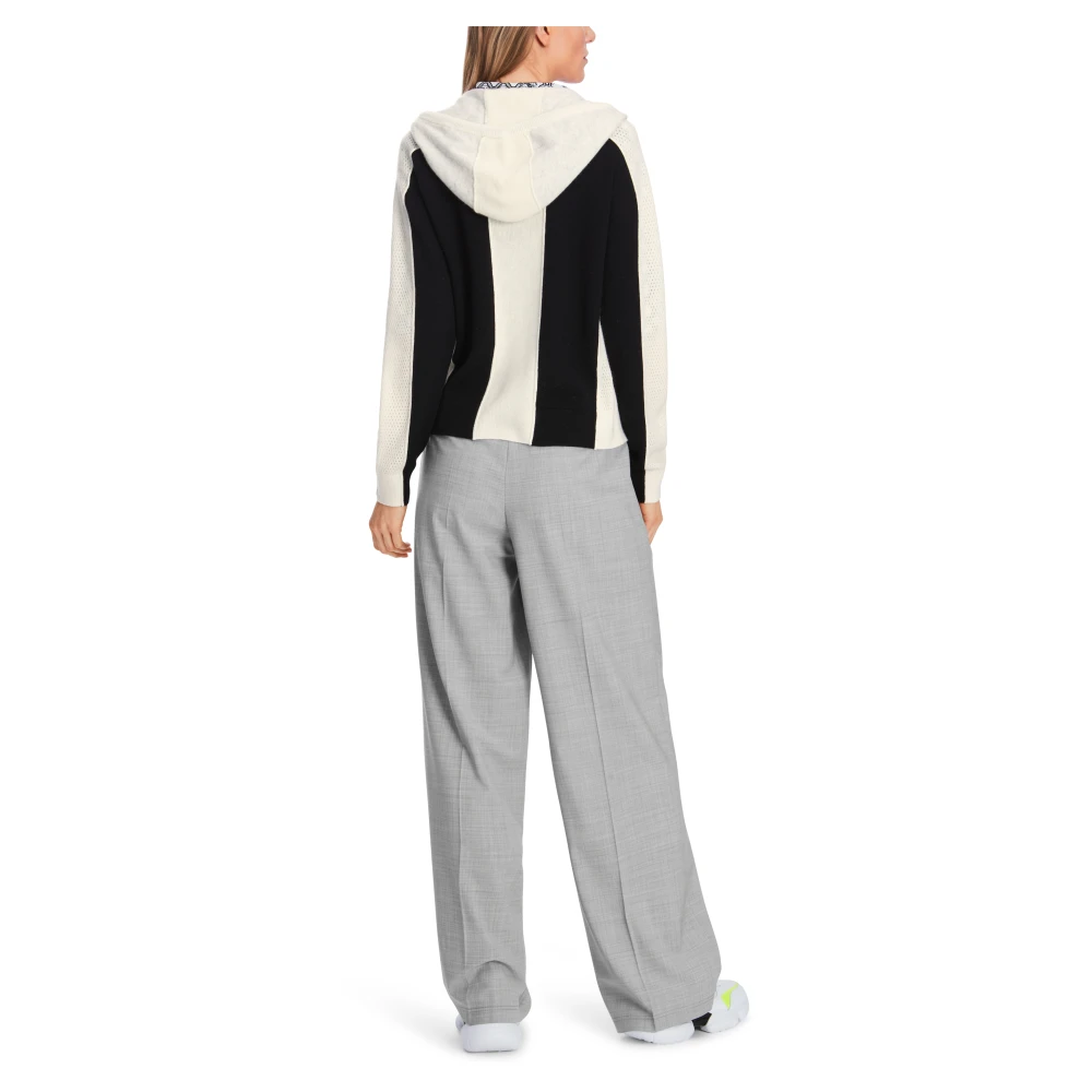 Marc Cain Sportieve Wol Kasjmier Ritsvest Gray Dames