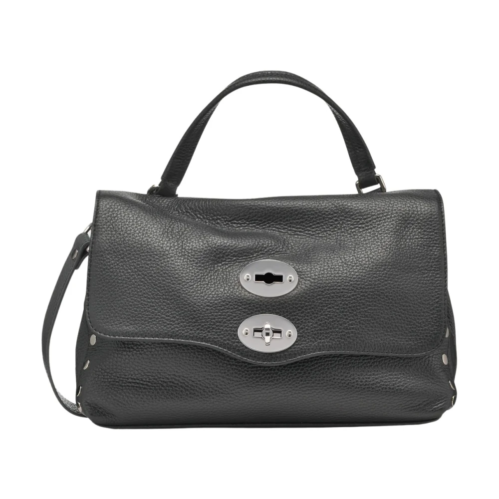 Zanellato Iconische leren schoudertas met verstelbare band Gray Dames