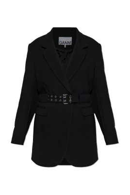 Black Bonded Crepe Blazer