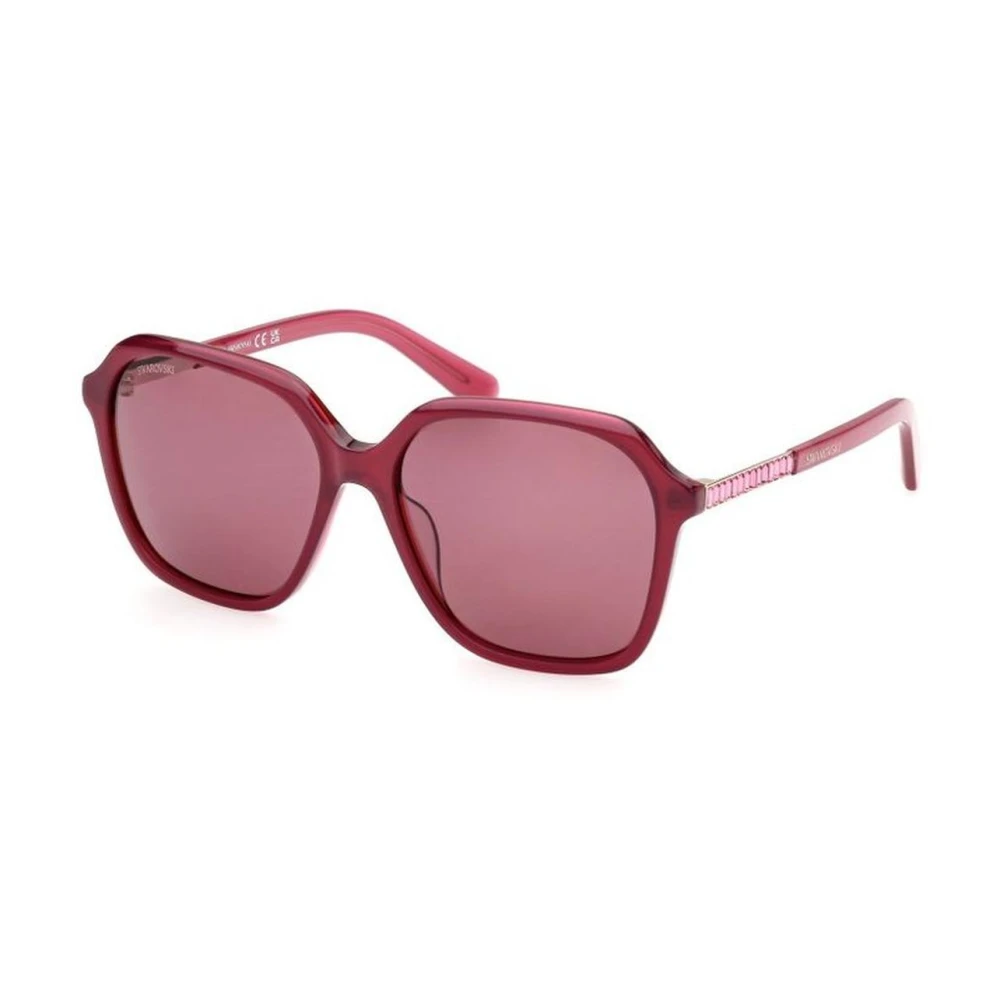 Swarovski Paarse Plastic Zonnebril voor Vrouwen Multicolor Dames