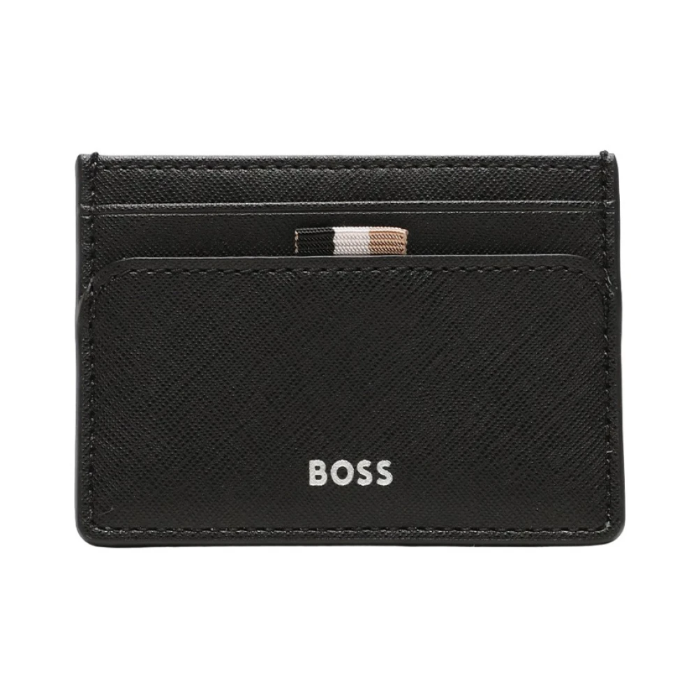 Boss Luxe Leren Kaarthouders Black Heren