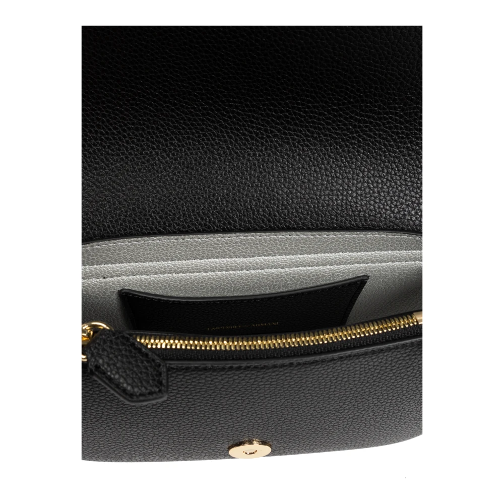 Emporio Armani Schoudertas met logo Black Dames