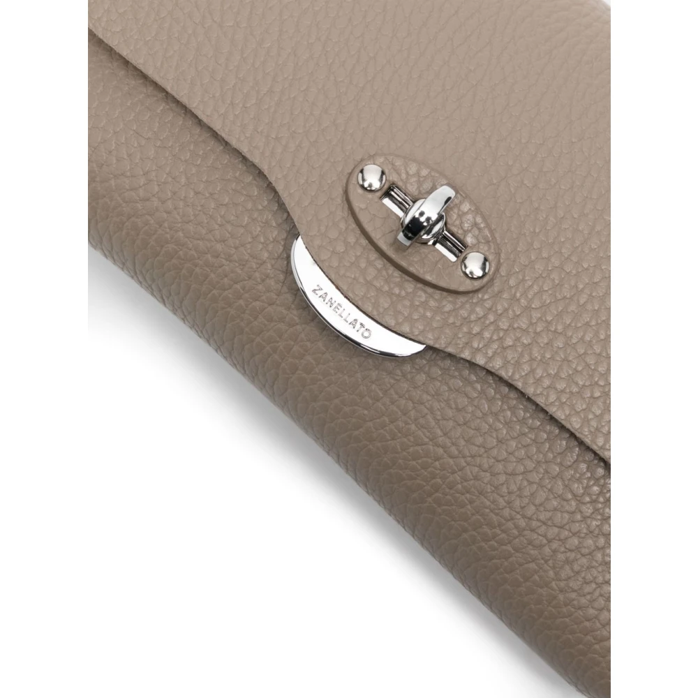 Zanellato Taupe Leren Clutch Tas Gray Dames