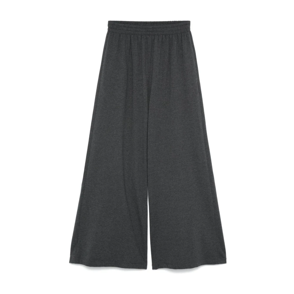 Norma Kamali Grijze Wijde Pijp Jersey Broek Gray Dames