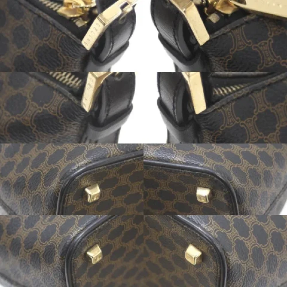 Celine Vintage Pre-owned Leather shoulder-bags Black Dames