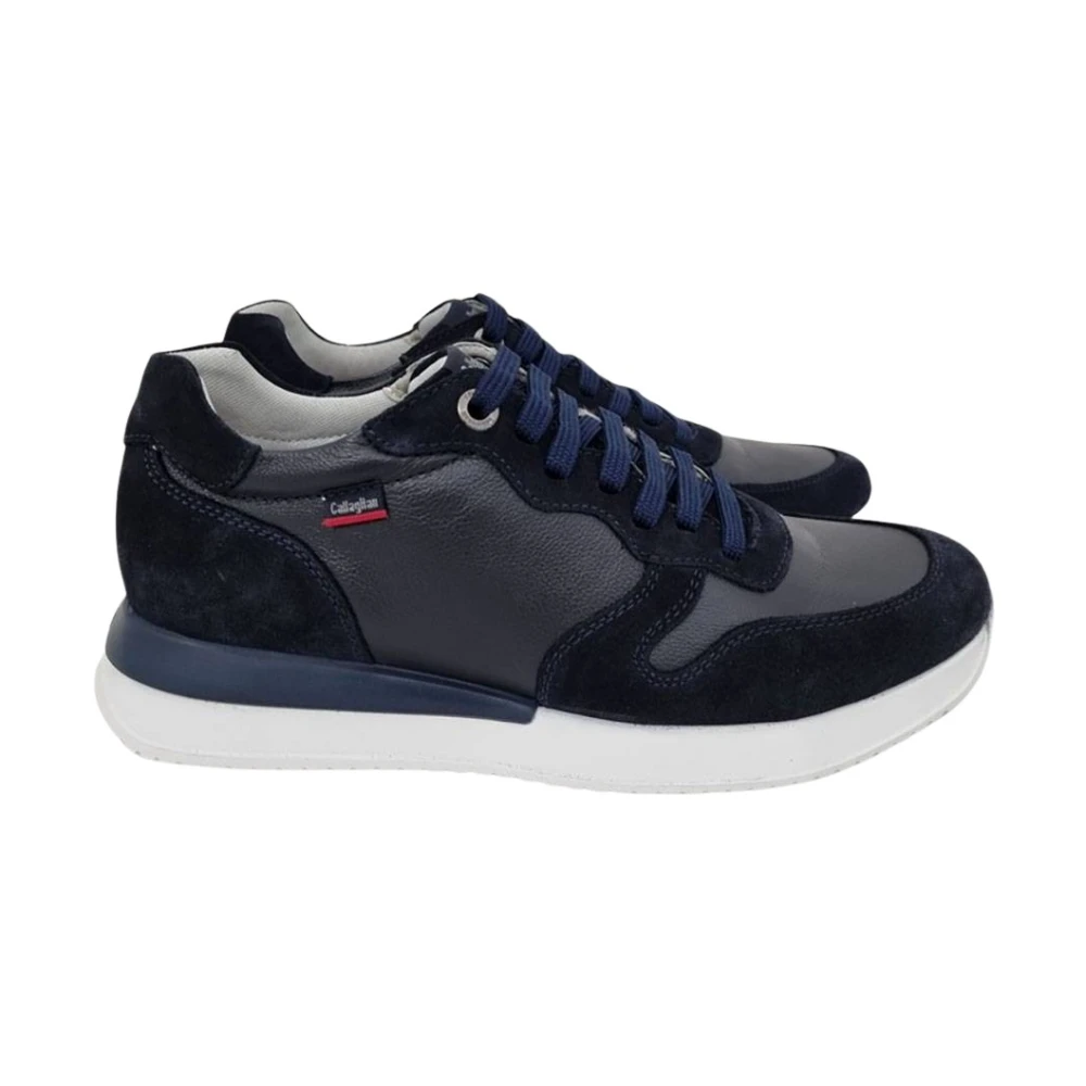Callaghan Men's Blue Sneakers, 11 Uk, Suede Trainers With Patented Rubber Sole