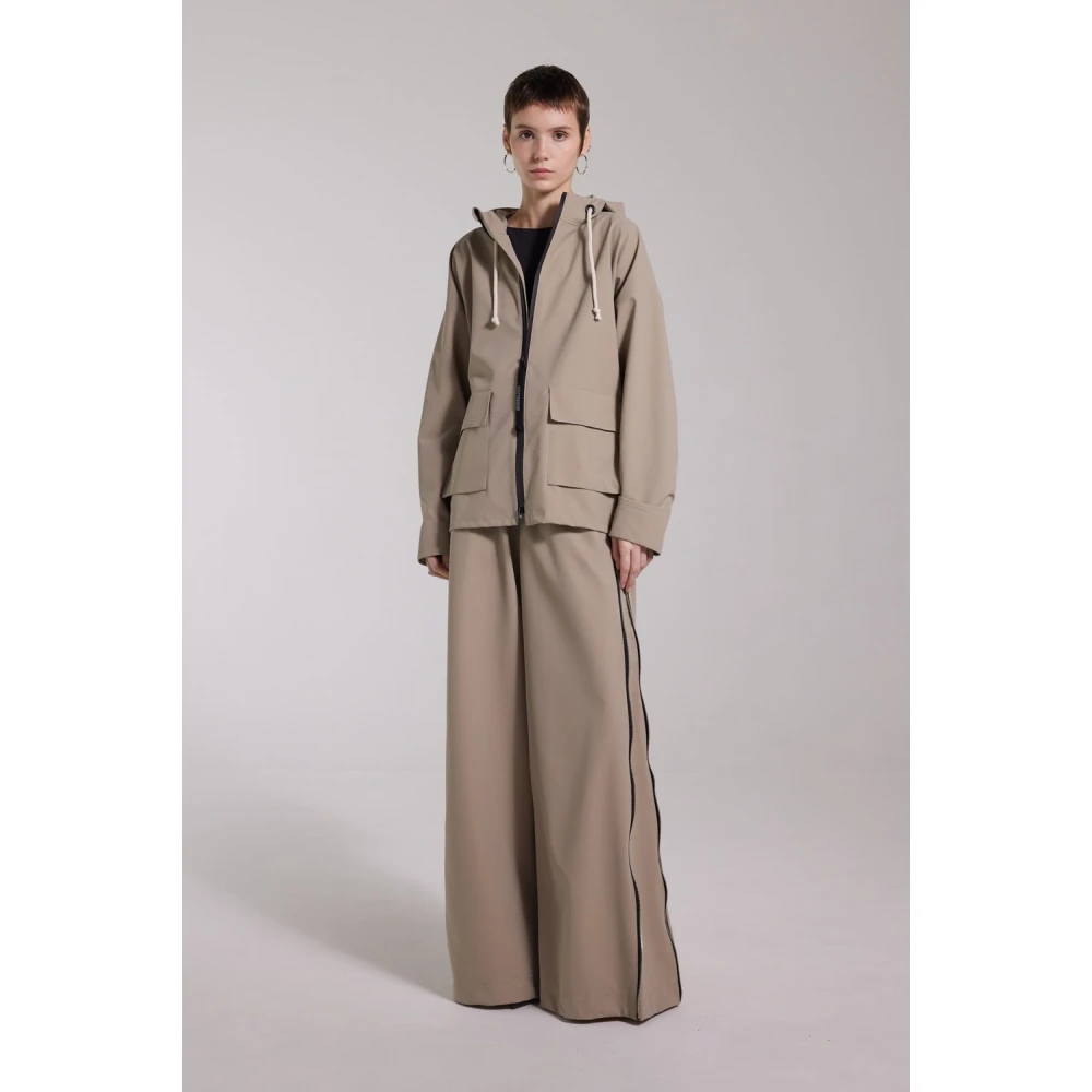 Stutterheim Matte Rits Regenjas Beige Dames